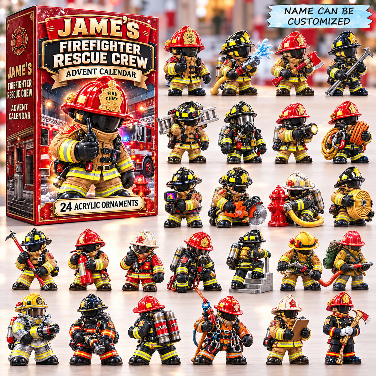 Personalized Firefighter Rescue Crew Advent Calendar 2026