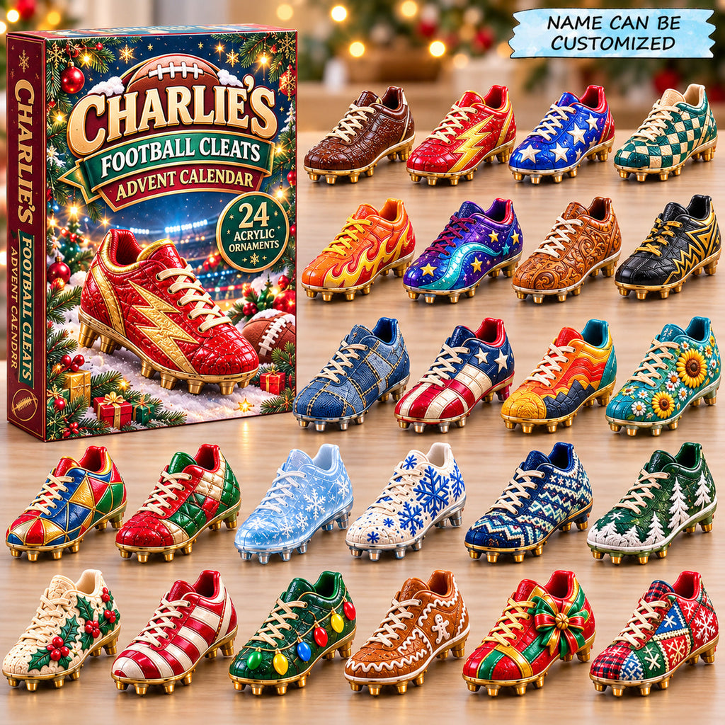 Personalized Football Cleats Advent Calendar 2026