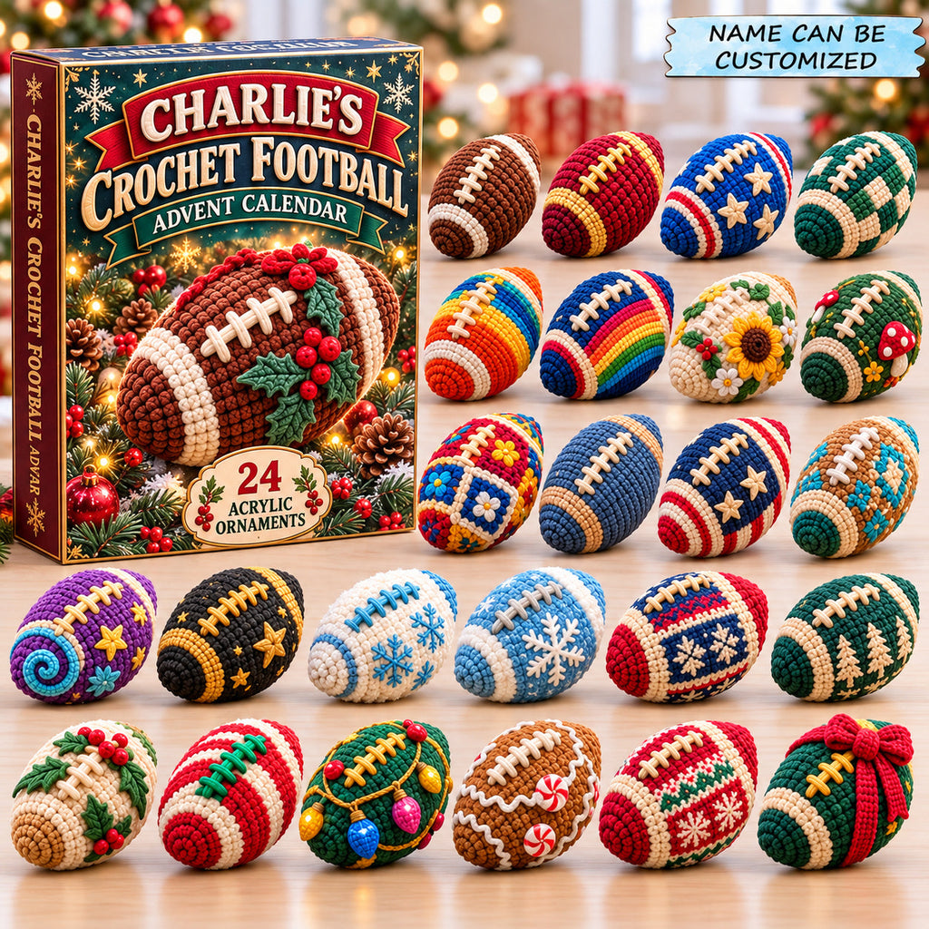 Personalized Football Crochet Advent Calendar 2026