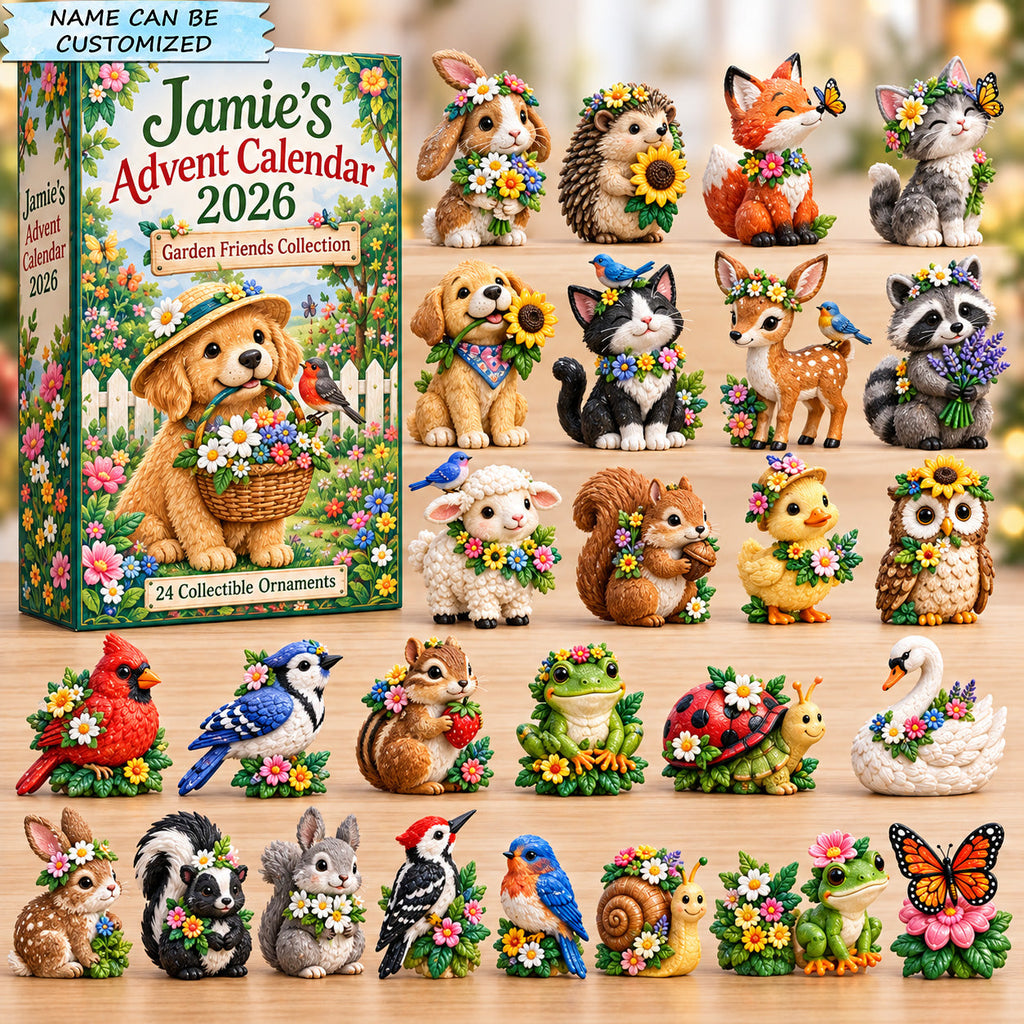 Personalized Garden Animal Friends Advent Calendar 2026