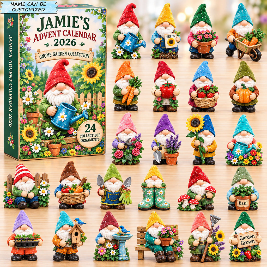 Personalized Gnome Garden Life Advent Calendar 2026