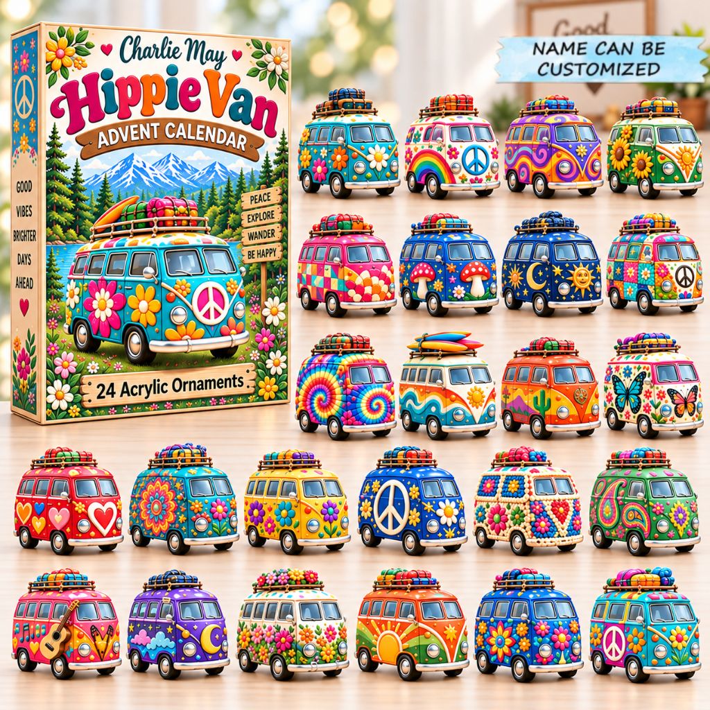 Personalized Hippie Van Advent Calendar 2026
