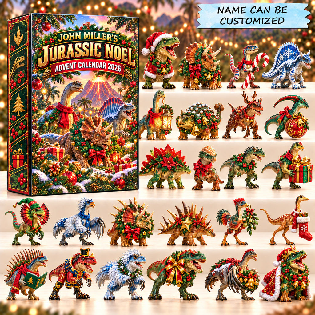 Personalized Jurassic Noel Advent Calendar 2026