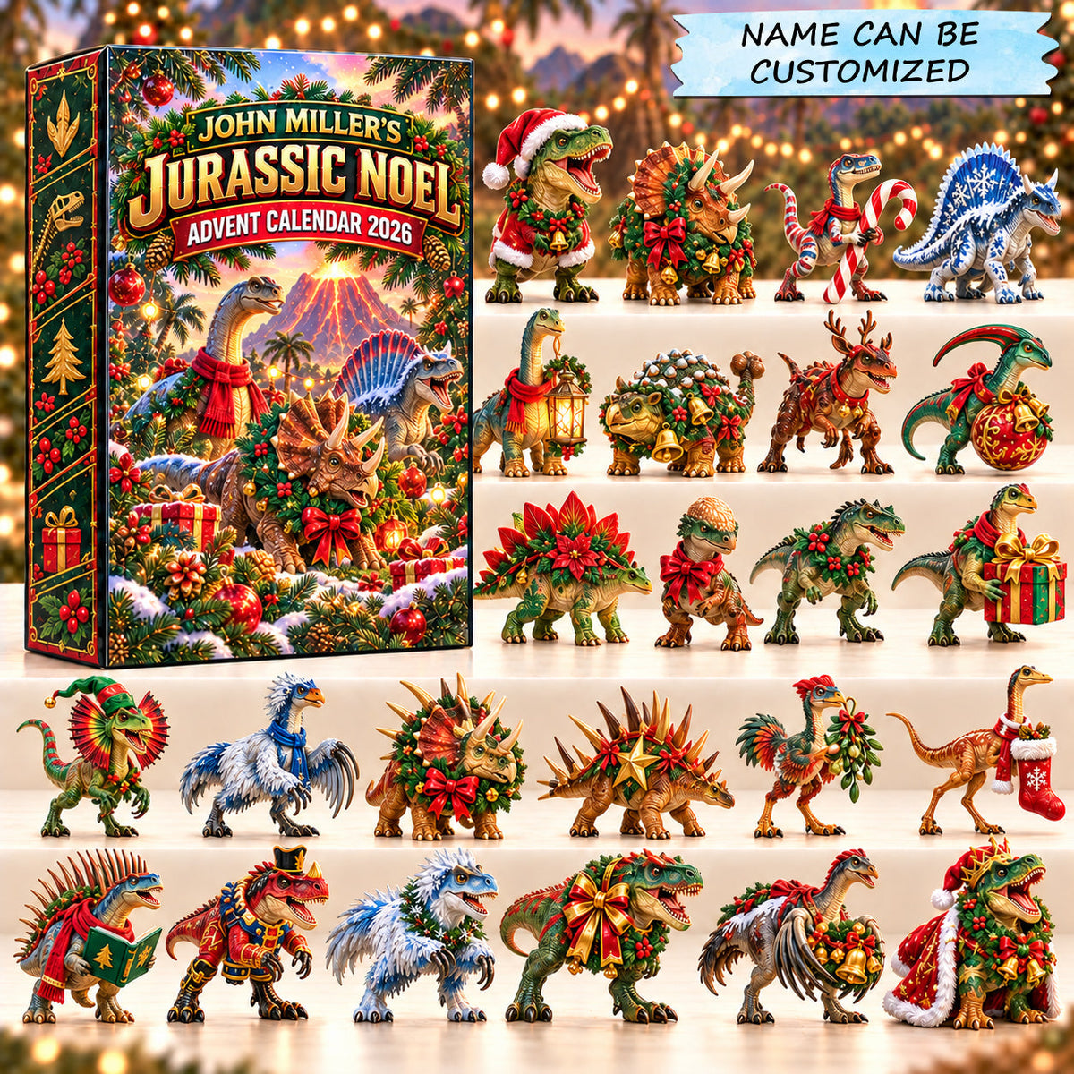 Personalized Jurassic Noel Advent Calendar 2026