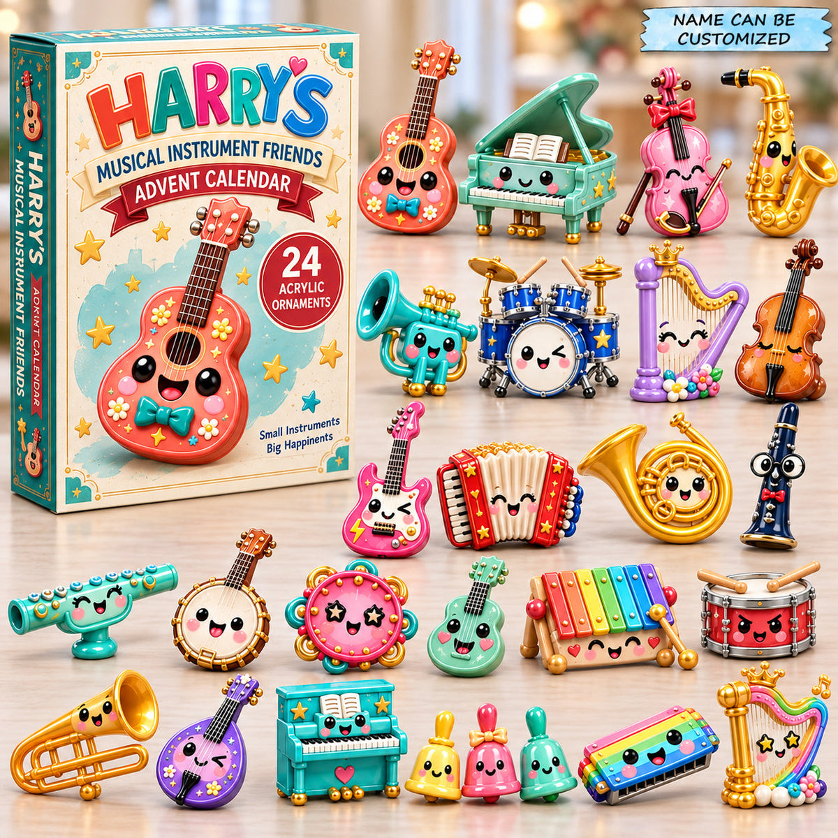 Personalized Kawaii Musical Instrument Advent Calendar 2026