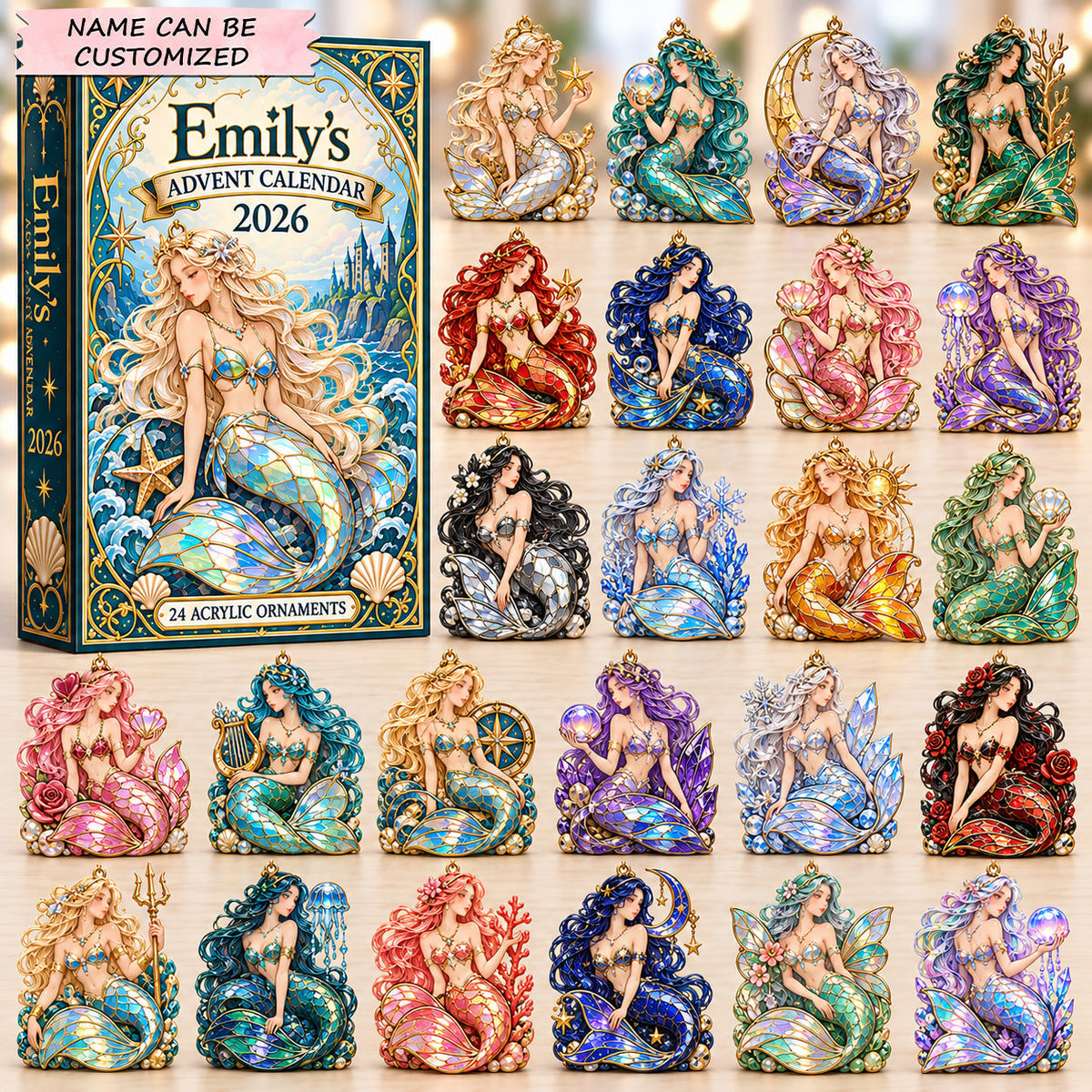 Personalized Mermaid Kingdom Advent Calendar 2026