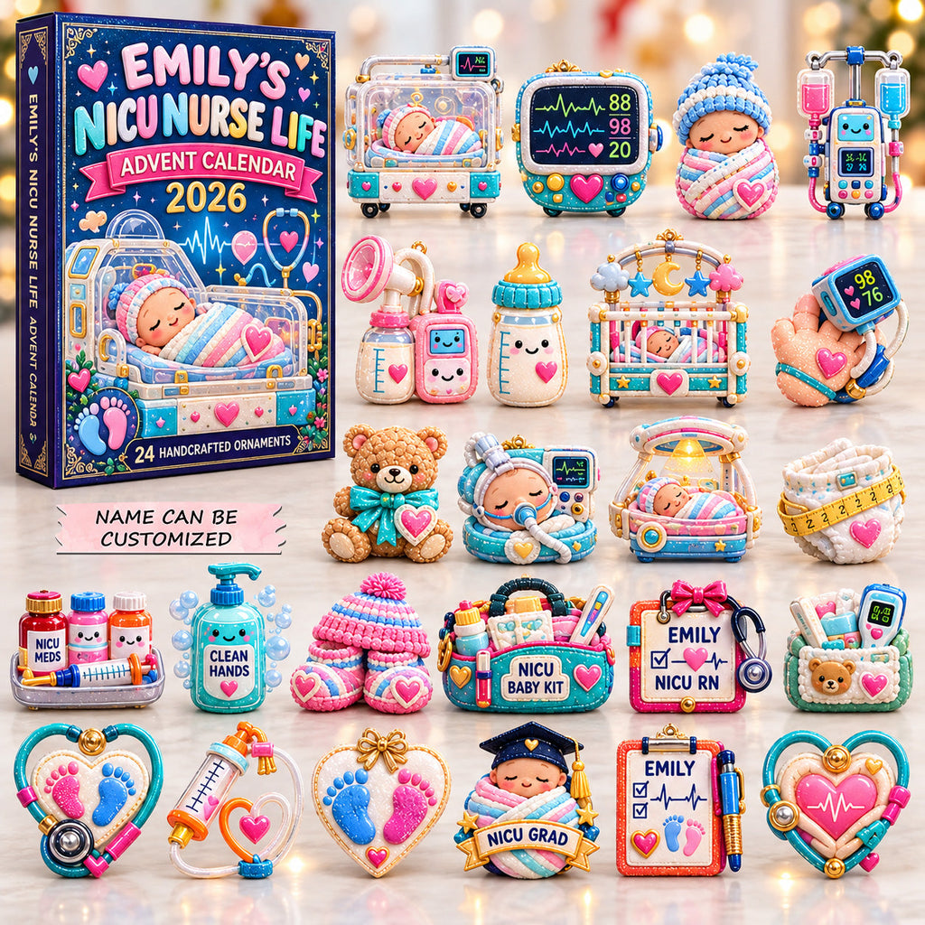 Personalized NICU Nurse Life Advent Calendar 2026