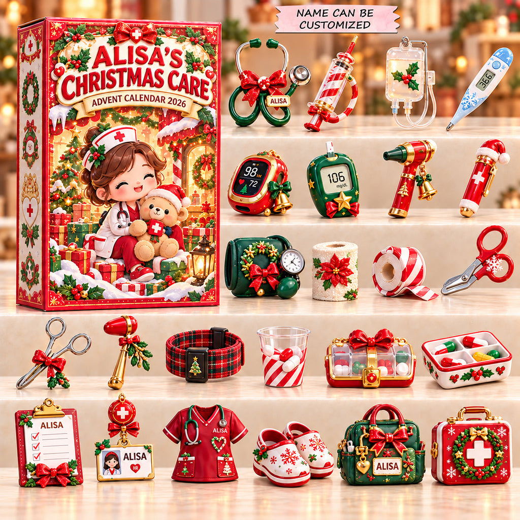 Personalized Nurse Christmas Care Advent Calendar 2026