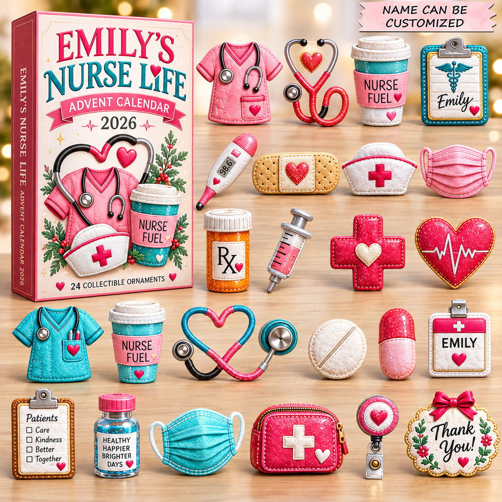 Personalized Nurse Heart And Care Advent Calendar 2026