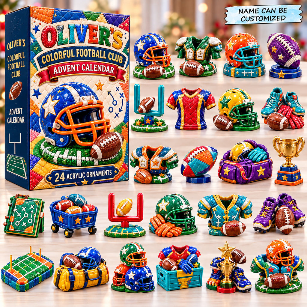 Personalized Patchwork American Football Advent Calendar 2026