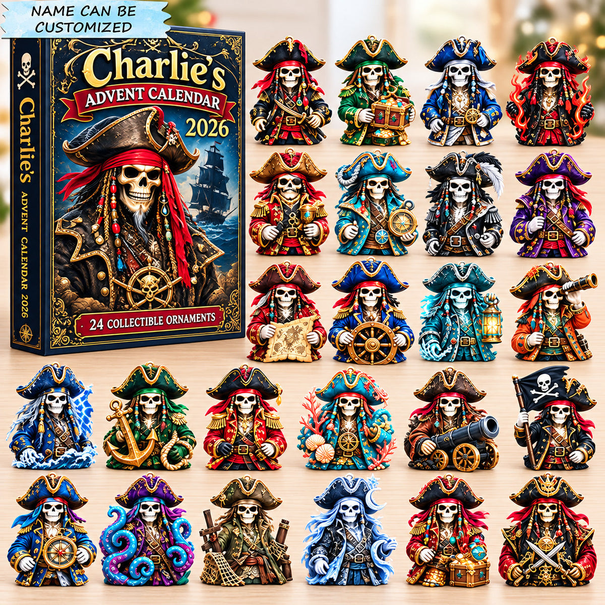 Personalized Pirate Skeleton Crew Advent Calendar 2026