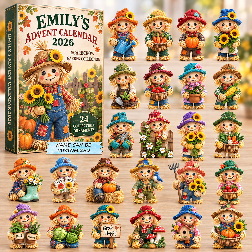 Personalized Scarecrow Garden Harvest Advent Calendar 2026