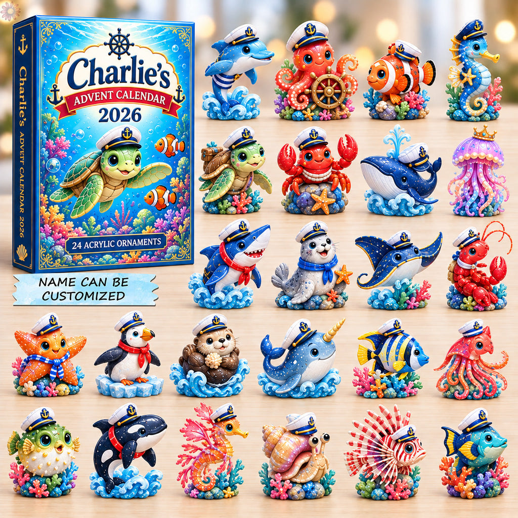Personalized Sea Captain Animals Advent Calendar 2026