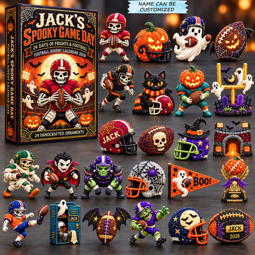 Personalized Spooky Football Game Day Advent Calendar 2026
