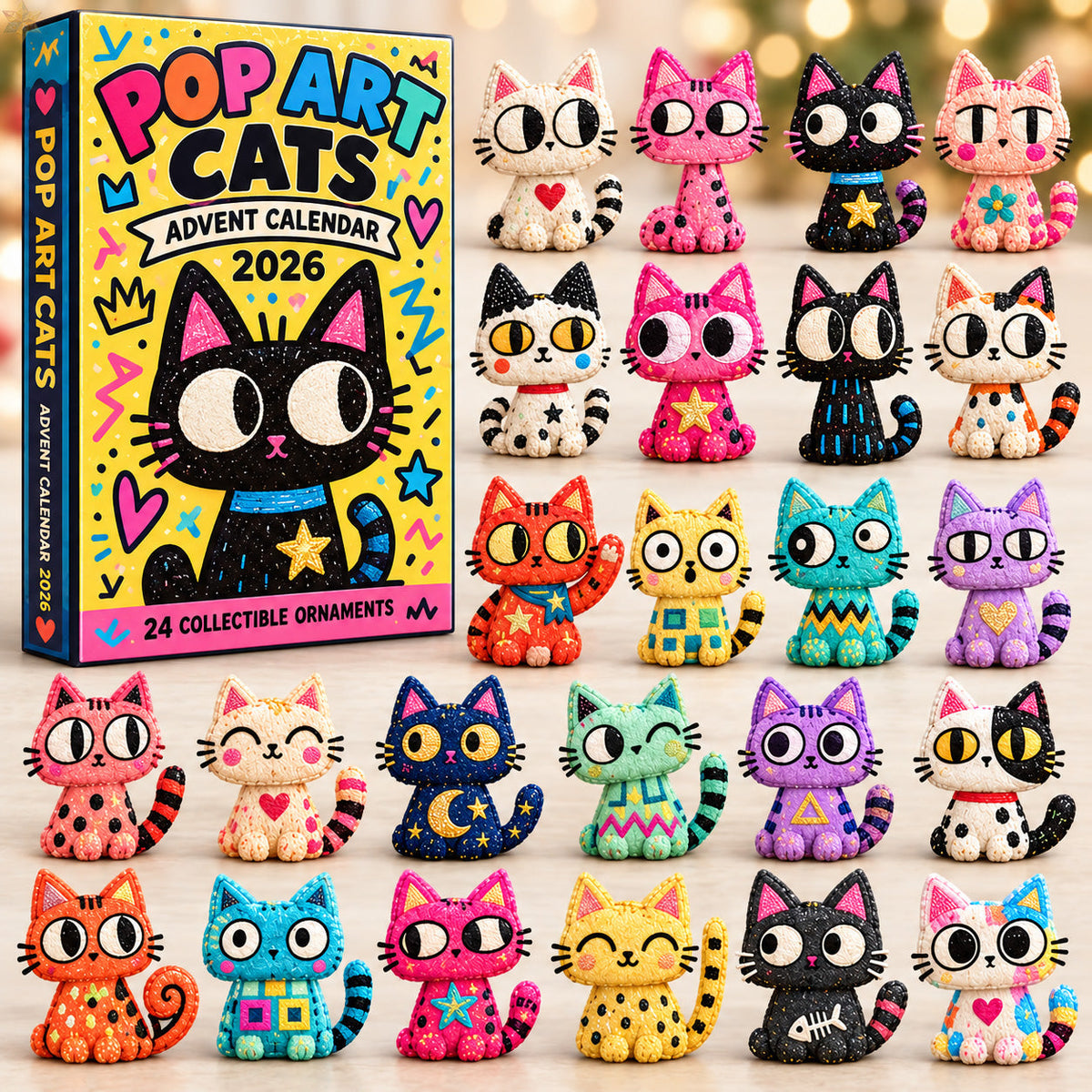 Pop Art Colorful Cats Advent Calendar 2026