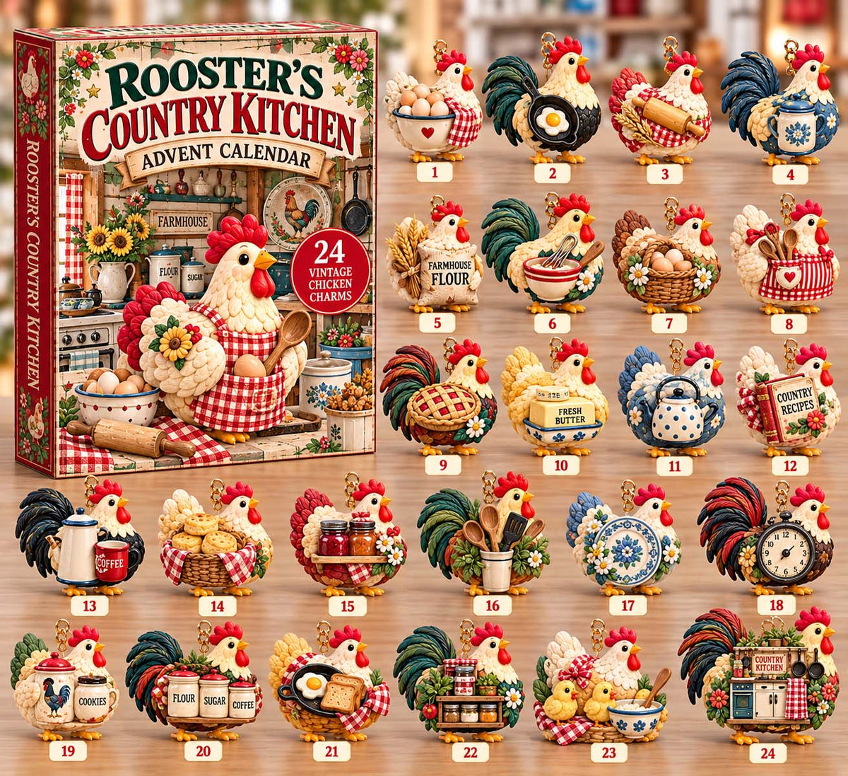Rooster Country Kitchen Advent Calendar 2026