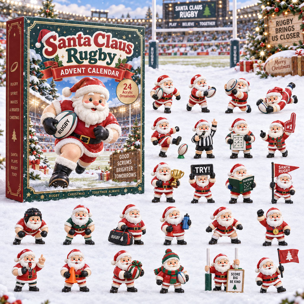 Santa Claus Rugby 24 Days Festive Countdown Advent Calendar 2026