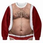 Santa Dad Bod Christmas Crewneck Ugly Sweater