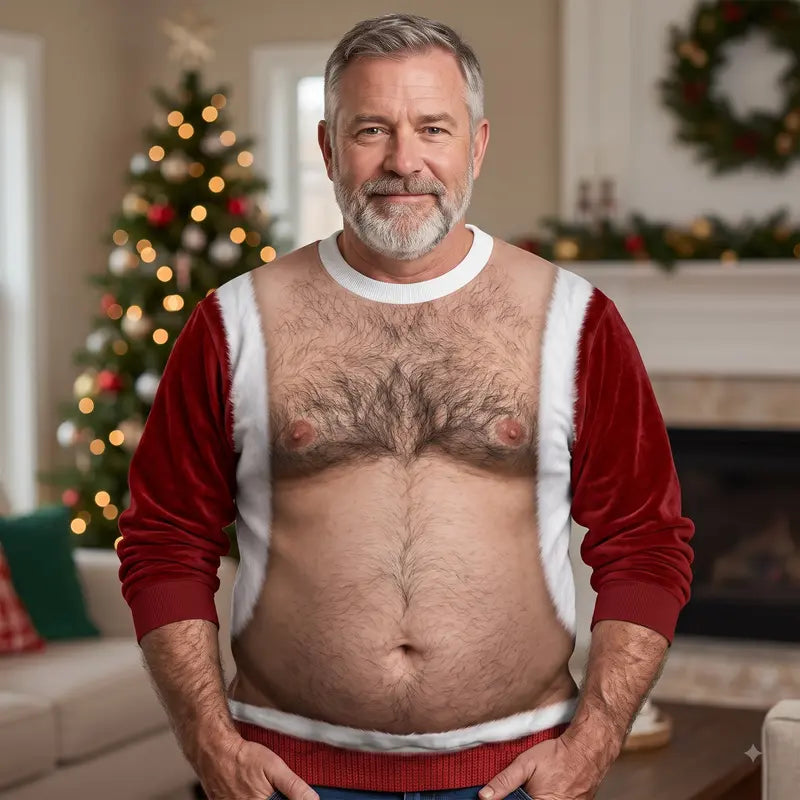 Santa Dad Bod Christmas Crewneck Ugly Sweater