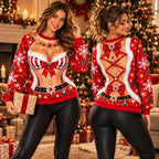 Sexy Santa Christmas Sparkling Ugly Christmas Sweater