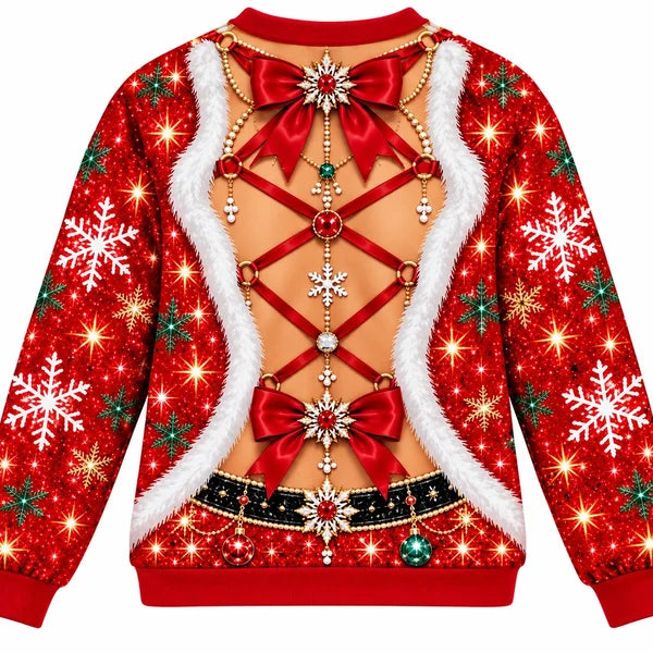 Sexy Santa Christmas Sparkling Ugly Christmas Sweater