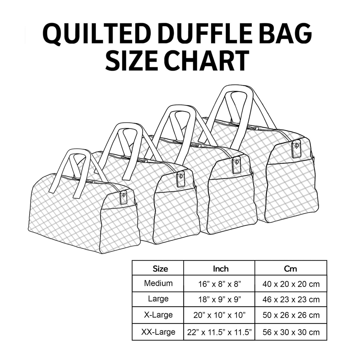 Snowflake Van Quilted Duffle Bag