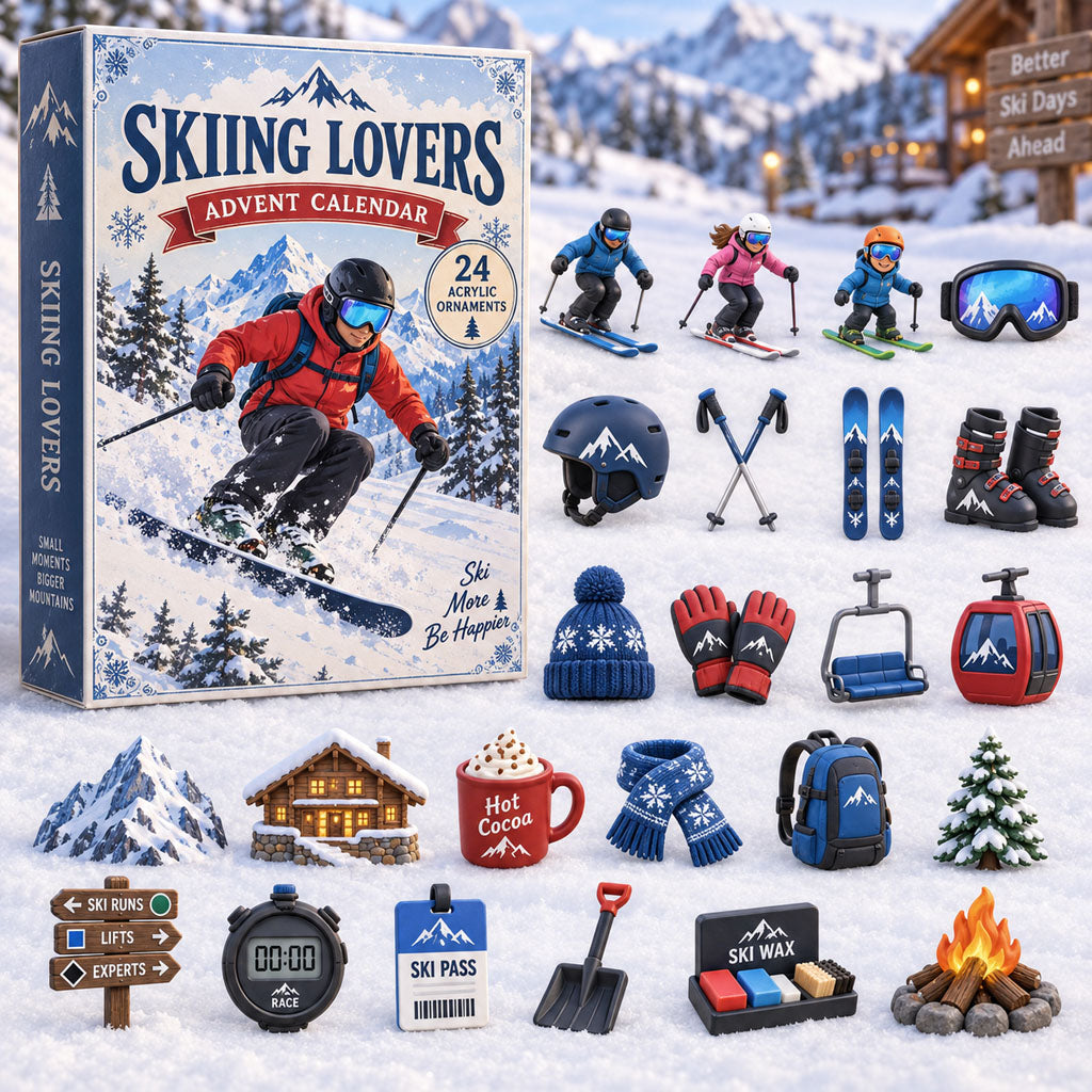 Skiing Lovers 24 Days Festive Countdown Advent Calendar 2026
