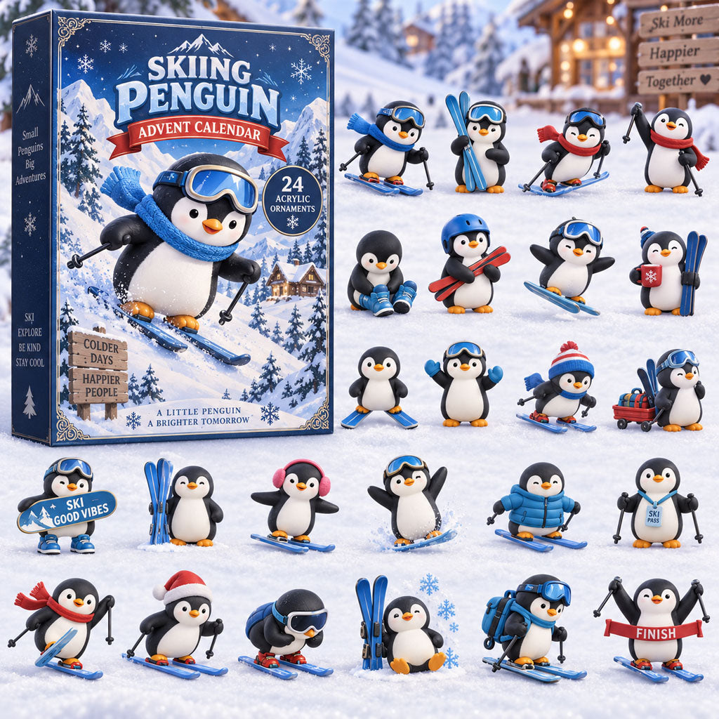 Skiing Penguin 24 Days Festive Countdown Advent Calendar 2026