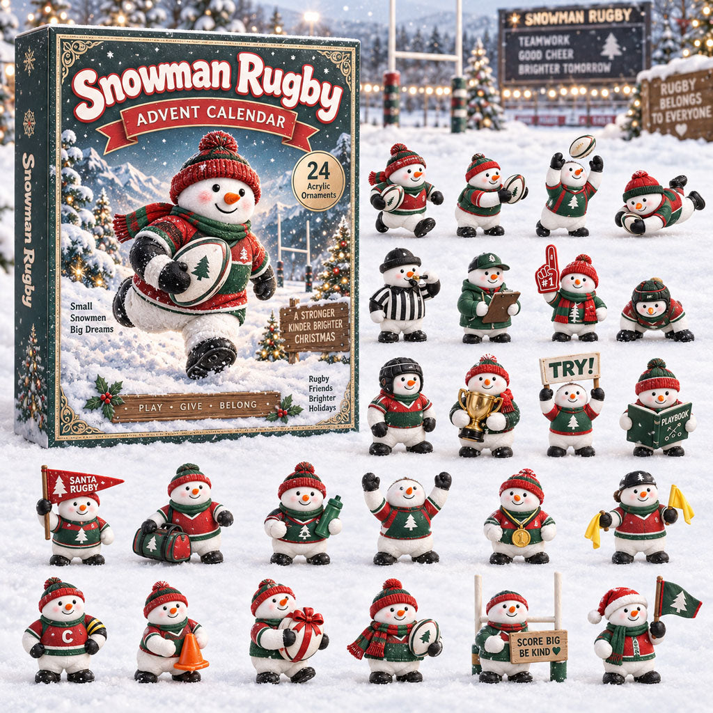 Snowman Rugby 24 Days Festive Countdown Advent Calendar 2026