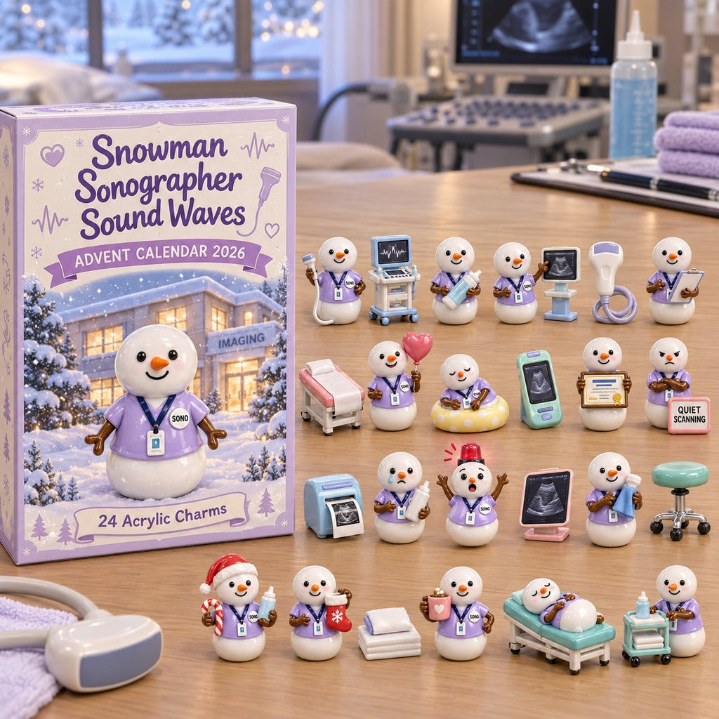 Snowman Sonographer Sound Waves Advent Calendar 2026