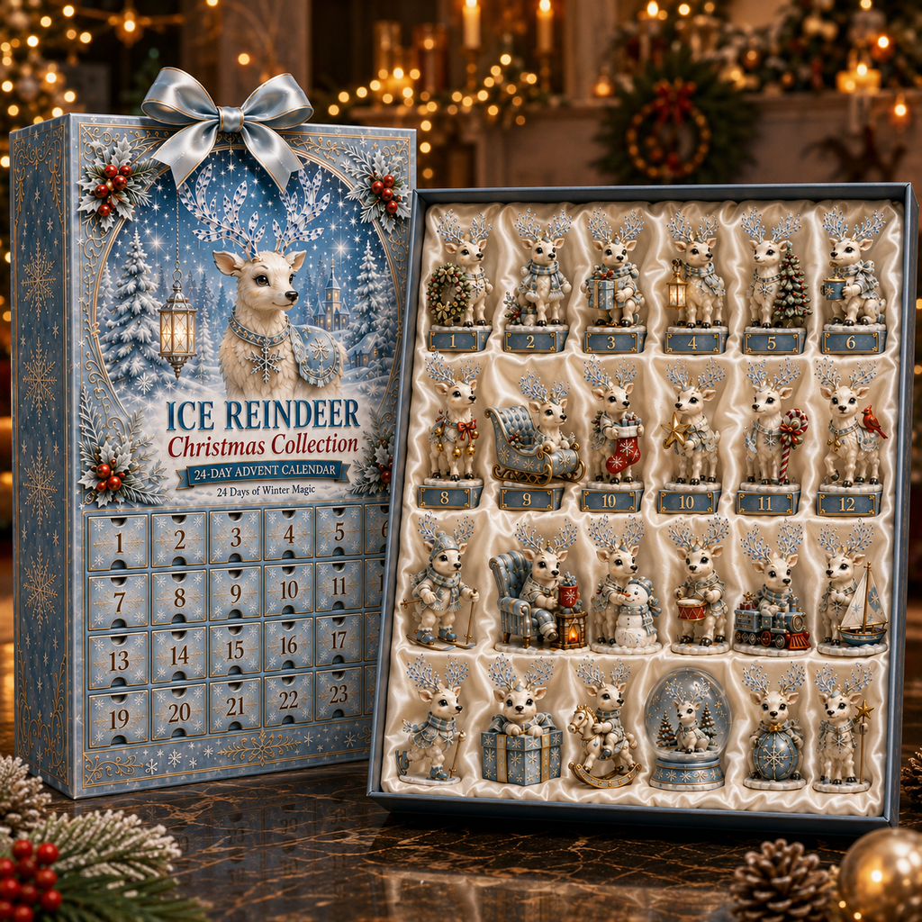 Snowy Reindeer Ornament 24 Days Christmas Countdown Advent Calendar 2026