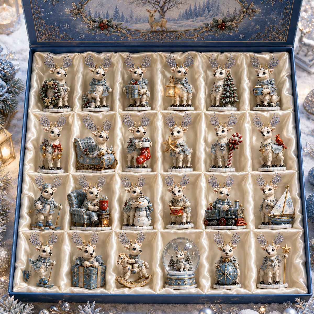 Snowy Reindeer Ornament 24 Days Christmas Countdown Advent Calendar 2026