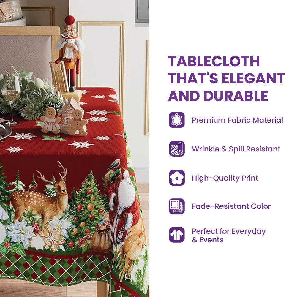 Jolly Santa Tablecloth
