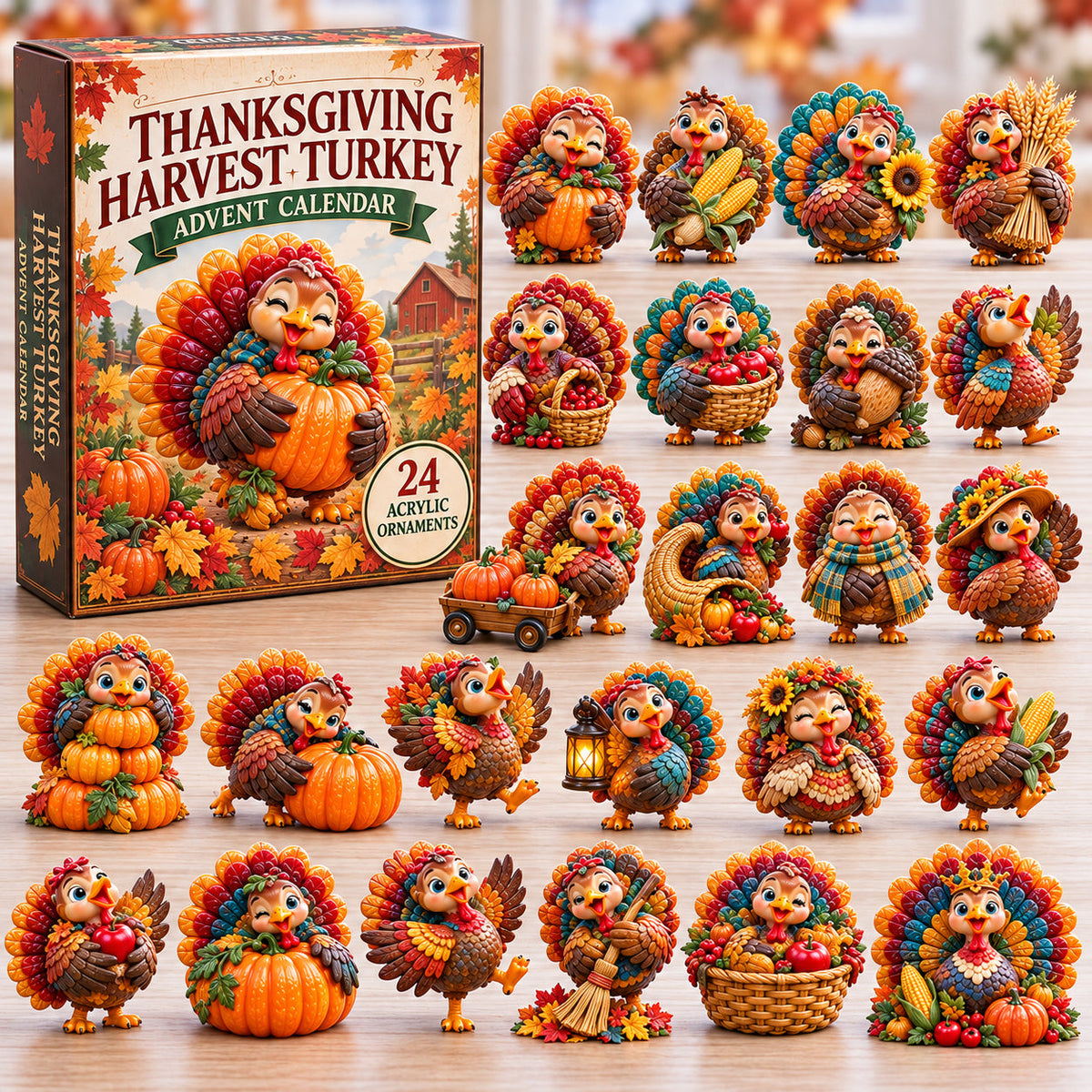 Thanksgiving Harvest Turkey Day Advent Calendar 2026