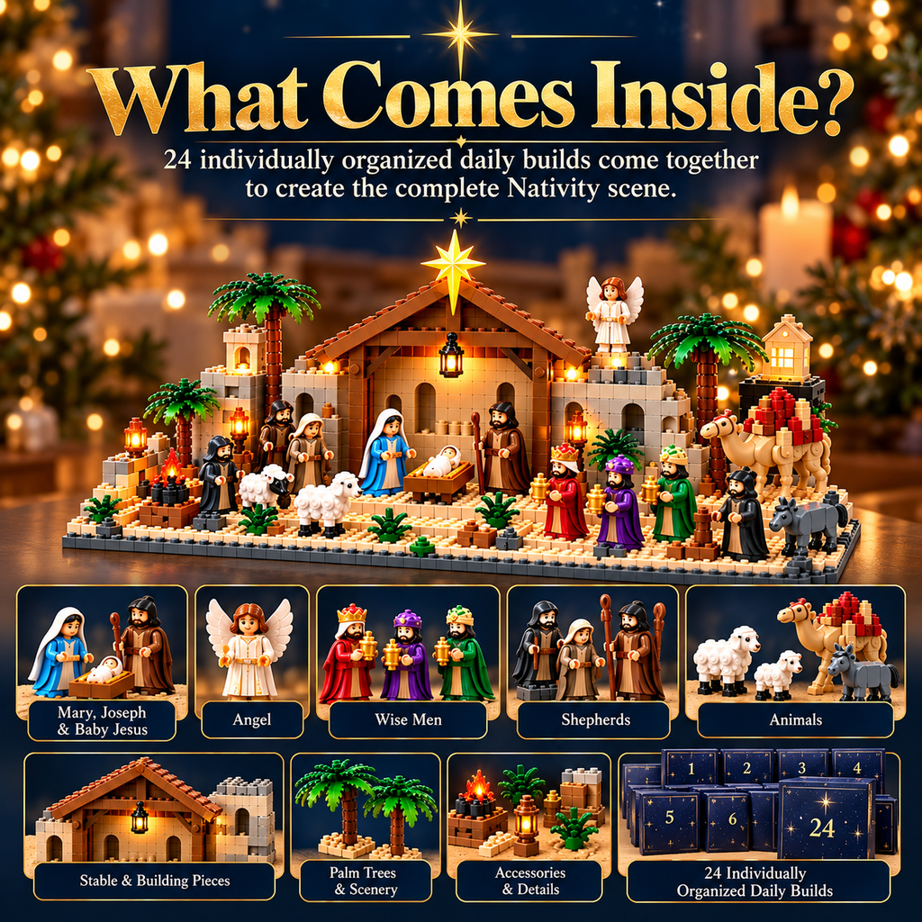 The Nativity Story 24 Days Buildable Christmas Advent Calendar 2026
