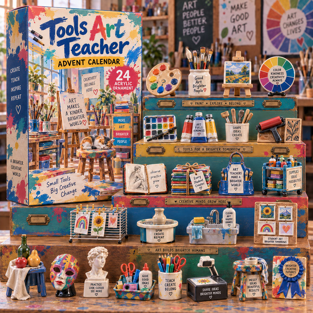 Tools Art Teacher 24 Days Festive Countdown Advent Calendar 2026