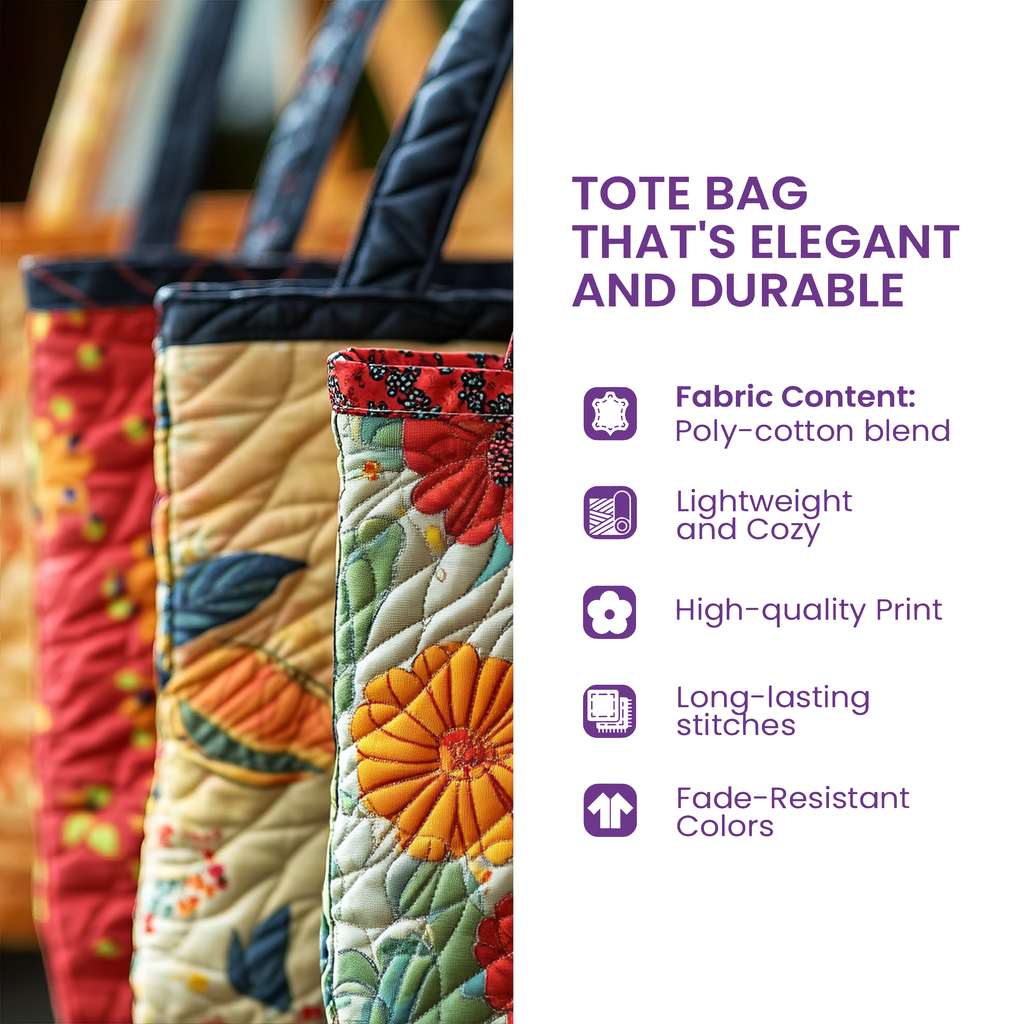 Catitude Charm Quilted Tote Bag