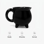 Personalized Stained Glass Witch Cauldron Mug Magical Gothic Cup