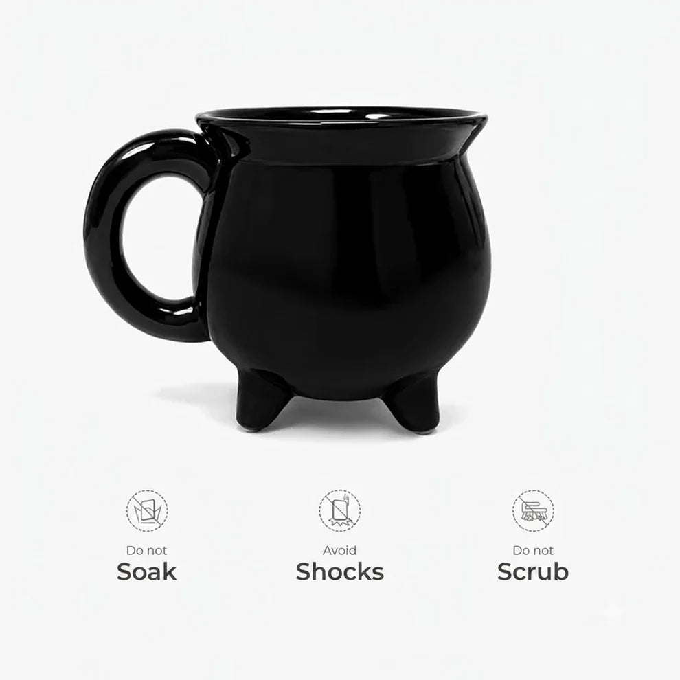 Personalized Stained Glass Witch Cauldron Mug Magical Gothic Cup