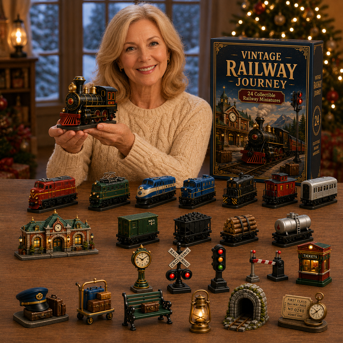 Vintage Railway Journey 24 Days Collectible Christmas Advent Calendar 2026