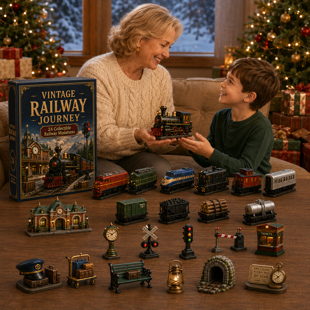 Vintage Railway Journey 24 Days Collectible Christmas Advent Calendar 2026