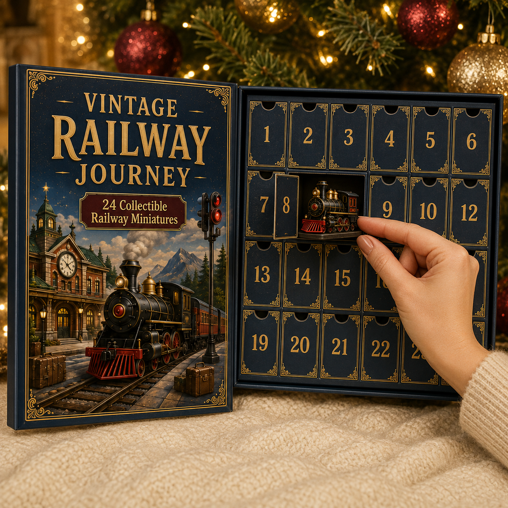 Vintage Railway Journey 24 Days Collectible Christmas Advent Calendar 2026
