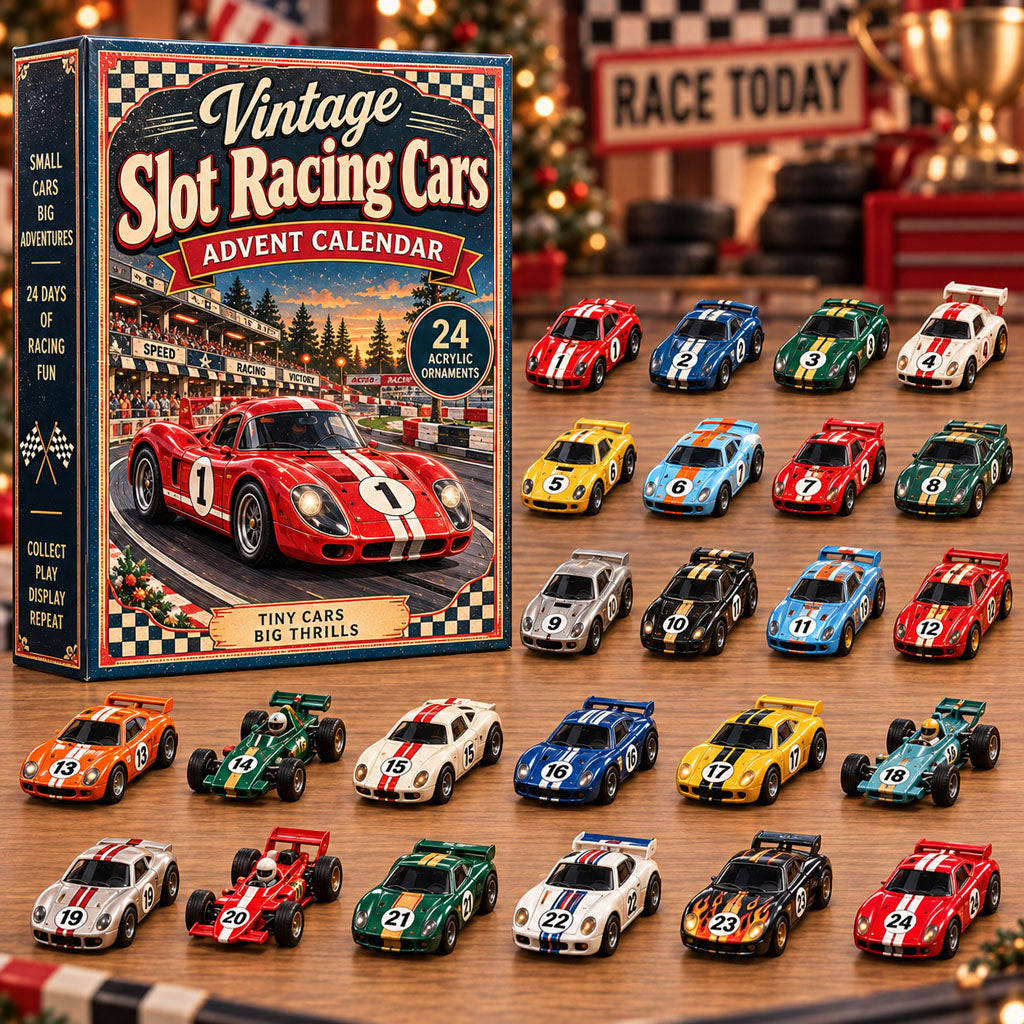 Vintage Slot Racing Cars 24 Days Festive Countdown Advent Calendar 2026