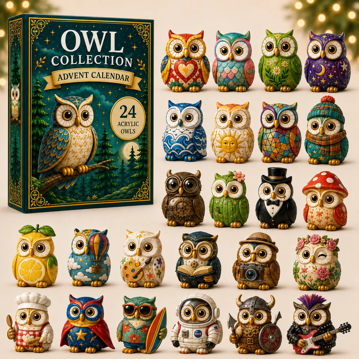 Whimsical Owls 24 Days Festive Countdown Advent Calendar 2026