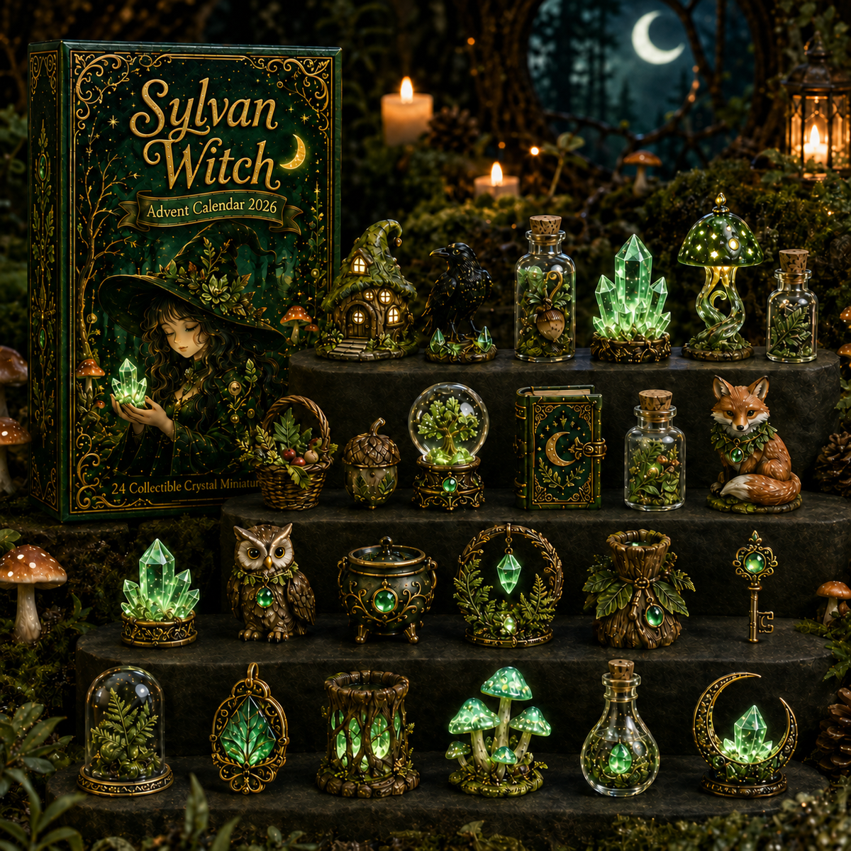 Witchy Crystal Miniature 24 Days of Forest Magic Countdown Advent Calendar 2026