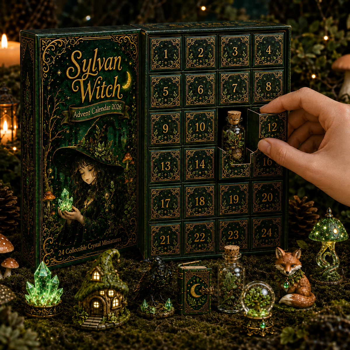 Witchy Crystal Miniature 24 Days of Forest Magic Countdown Advent Calendar 2026
