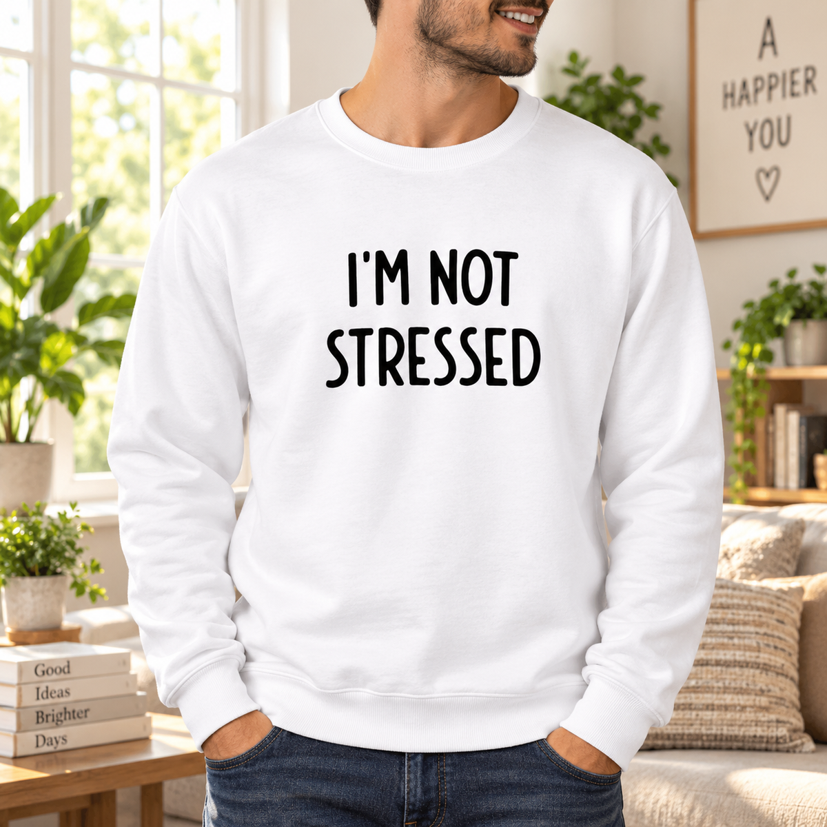 Funny I'm Not Stressed Quote White Lie Party Shirt