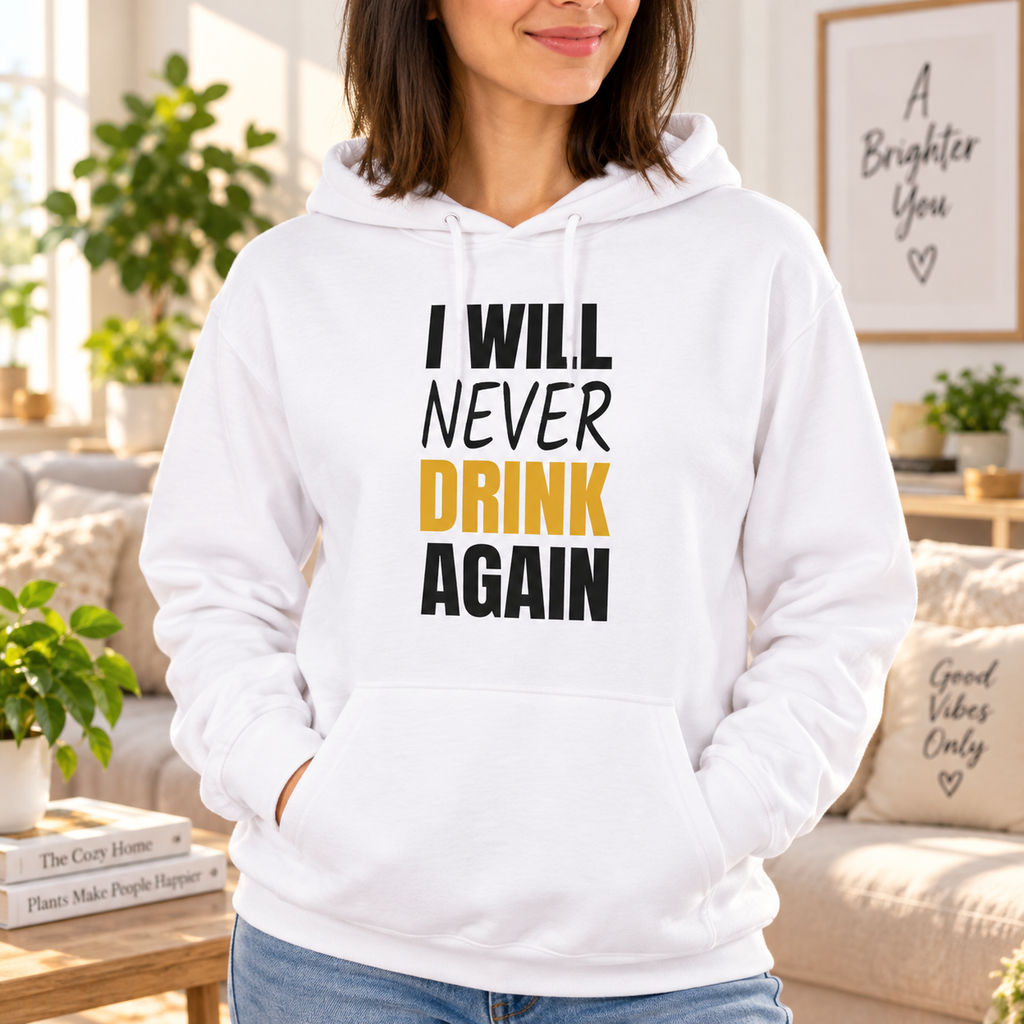 Funny I Will Never Drink Again Quote White Lie Party Shirt