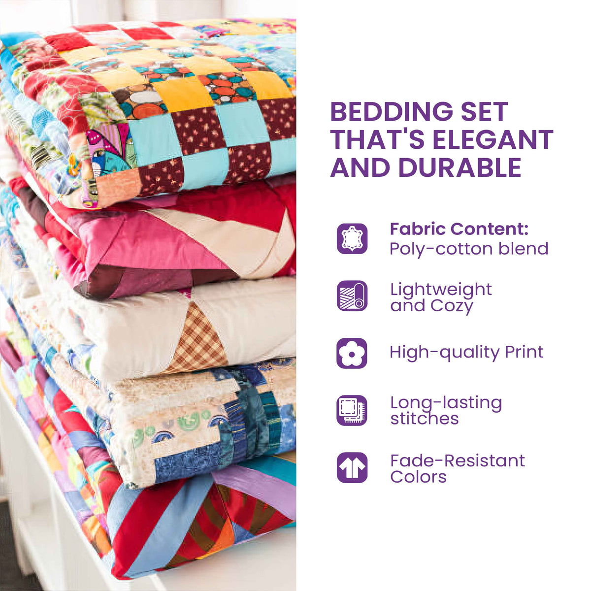 Christmas Pine Forest 3-Piece Quilted Bedding Set