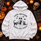 Cats Because People Are Creepy Funny Introvert Shirt
